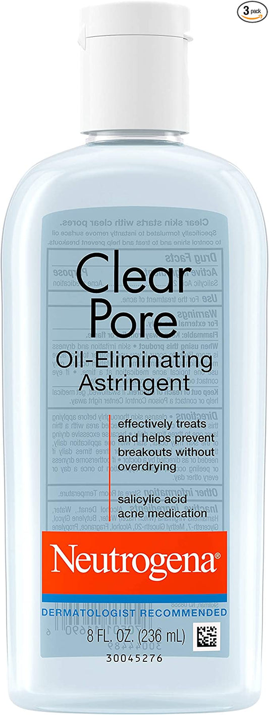 Neutrogena Clear Pore Oil-limpiador de piel Astringente  8 oz